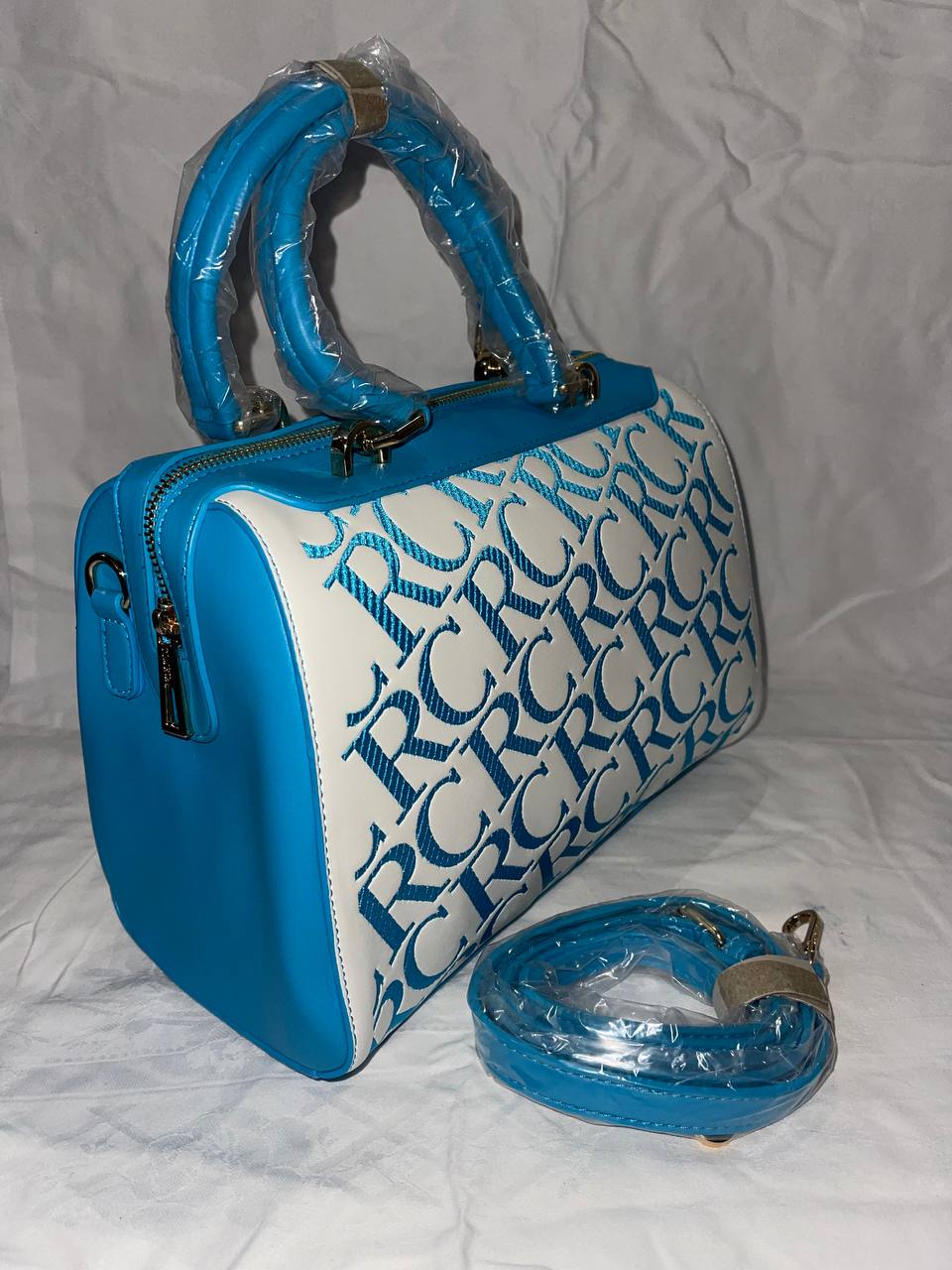 Sac à main Tom & Eva RC Bleu-Blanc