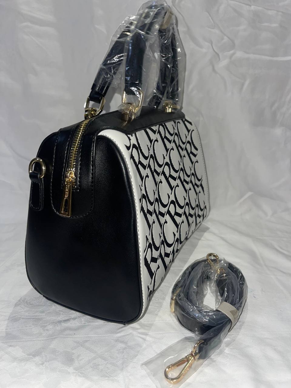 Sac à main Tom & Eva RC Blanc-Noir